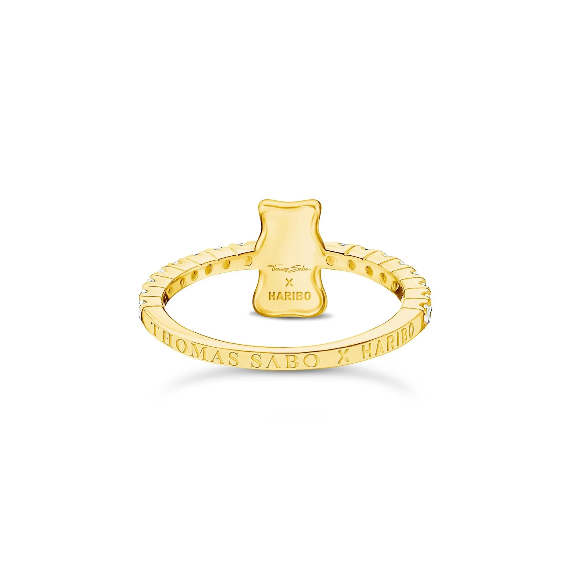 Thomas Sabo Womens Rings Ring with Gold HARIBO goldbear and zirconia