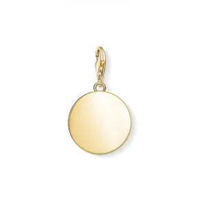 Thomas Sabo Yellow Gold Engravable Coin Charm 1635-413-39 Thomas Sabo Collectable Charms