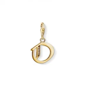 Thomas Sabo Yellow Gold Silver Vintage O Letter Charm 1621-414-39 Thomas Sabo Collectable Charms