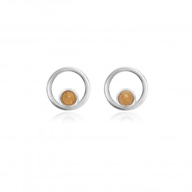 Treasure The Little Things Birthstone November Yellow Quartz Silver Earrings 3844 Joma Jewellery