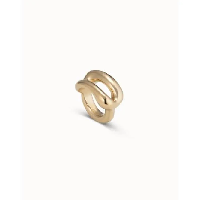 Uno Planet Golden Metal Ring Unode50 Jewelry And Accessories