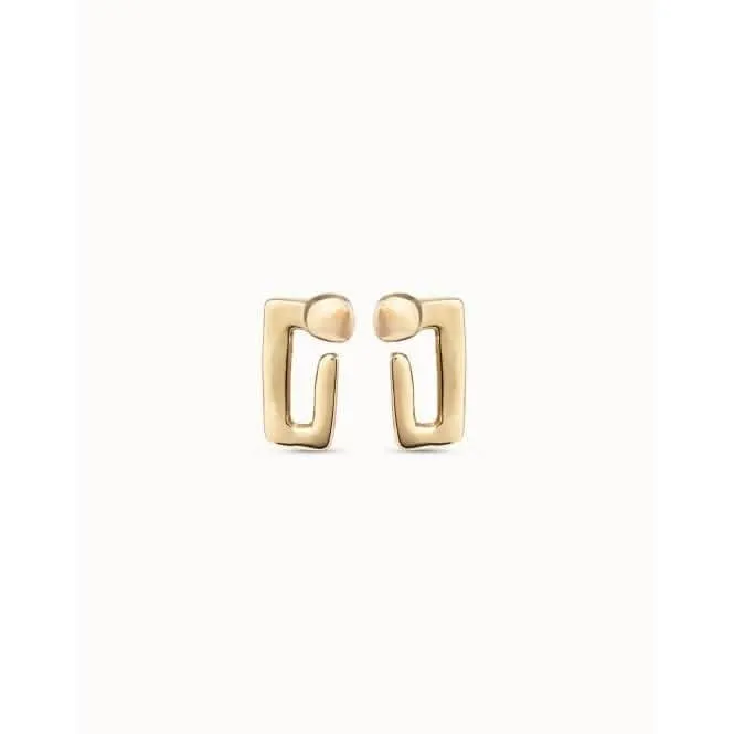 Unusual Golden Metal Earrings Unode50 Jewelry And Accessories