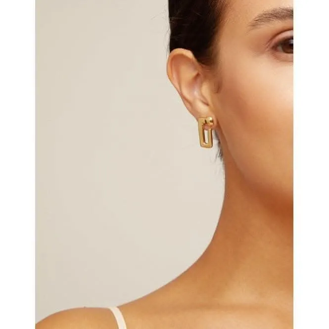 Unusual Golden Metal Earrings Unode50 Jewelry And Accessories