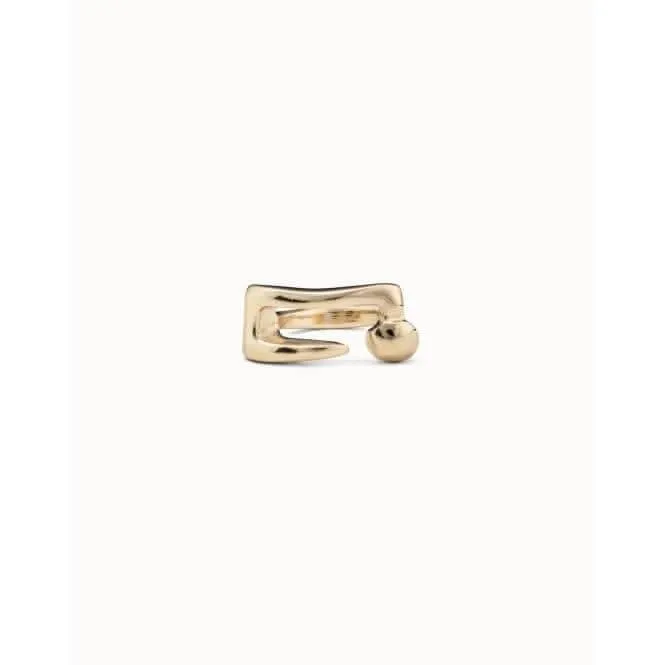 Unusual Golden Metal Ring Unode50 Jewelry And Accessories