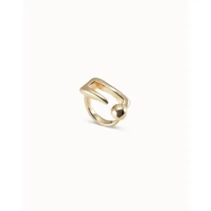 Unusual Golden Metal Ring Unode50 Jewelry And Accessories