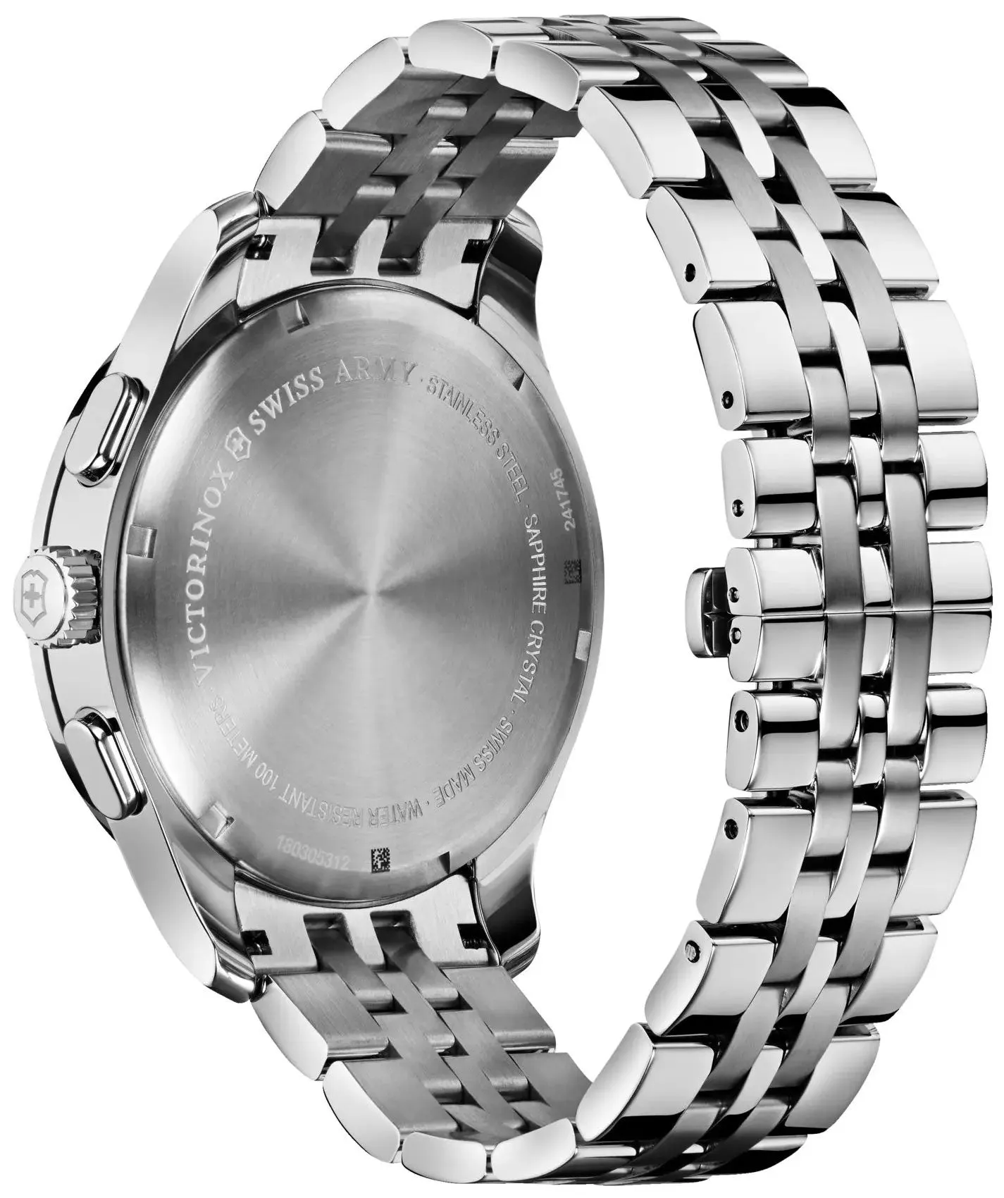 Victorinox Swiss Army Alliance Chronograph Stainless Steel Black Dial Date Mens Watch 241745 Victorinox Swiss Army Watches