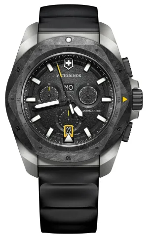 Victorinox Swiss Army I.N.O.X. Chronograph Titanium Black Dial Black Rubber Strap Day/Date Divers Quartz Mens Watch 242011 Victorinox Swiss Army Watches