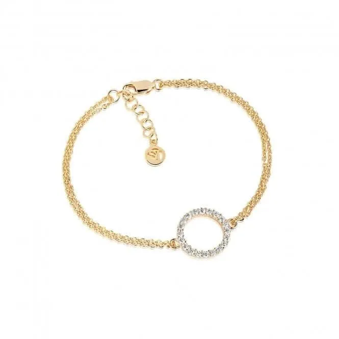 White Zirconia Biella Grande Bracelet SJ-B338(1)-CZ(YG) Sif Jakobs Jewellery