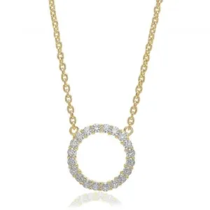 White Zirconia Biella Grande Necklace SJ-C338(1)-CZ(YG) Sif Jakobs Jewellery