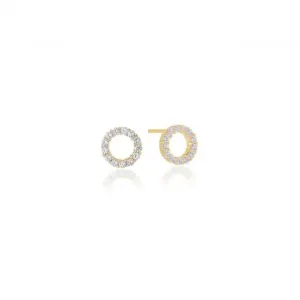 White Zirconia Biella Uno Piccolo Earrings SJ-E337-CZ(YG) Sif Jakobs Jewellery