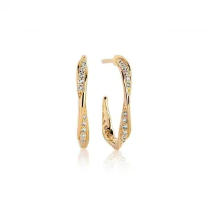 White Zirconia Cetara Piccolo Earrings SJ-E3010-CZ-YG Sif Jakobs Jewellery