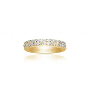White Zirconia Corte Due Ring SJ-R10762-CZ(YG) Sif Jakobs Jewellery