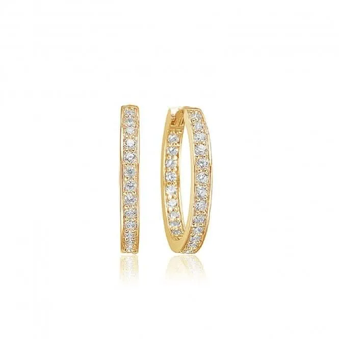 White Zirconia Corte Earrings SJ-E1540-CZ(YG) Sif Jakobs Jewellery