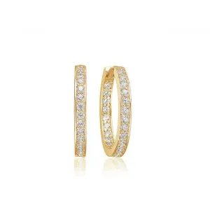 White Zirconia Corte Earrings SJ-E1540-CZ(YG) Sif Jakobs Jewellery