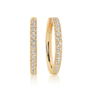 White Zirconia Ellera Grande Earrings SJ-E2869-CZ(YG) Sif Jakobs Jewellery