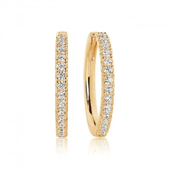 White Zirconia Ellera Grande Earrings SJ-E2869-CZ(YG) Sif Jakobs Jewellery