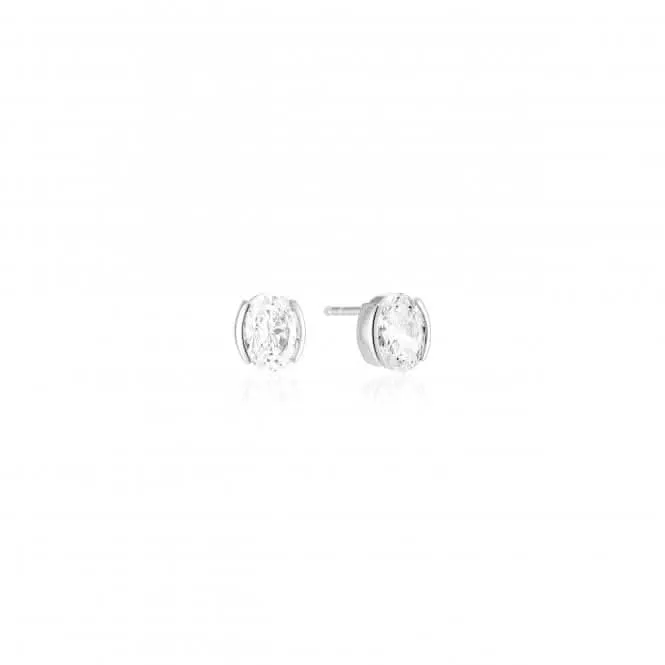 White Zirconia Ellisse Carezza Earrings SJ-E2350-CZ Sif Jakobs Jewellery