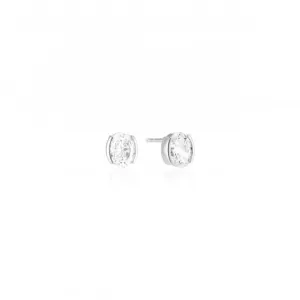 White Zirconia Ellisse Carezza Earrings SJ-E2350-CZ Sif Jakobs Jewellery