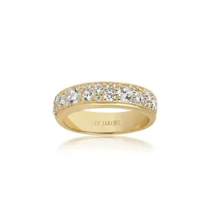 White Zirconia Novara Uno Ring SJ-R1062-CZ(YG) Sif Jakobs Jewellery