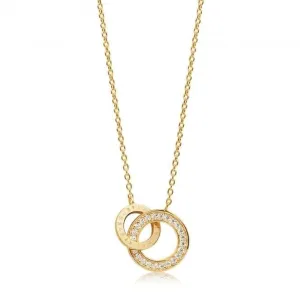 White Zirconia Prato Uno Piccolo Necklace SJ-C472-CZ(YG) Sif Jakobs Jewellery