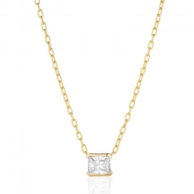 White Zirconia Roccanova Grande Necklace SJ-N42258-CZ-YG Sif Jakobs Jewellery