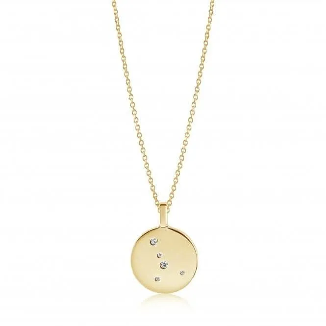 White Zirconia Zodiaco Cancer Pendant SJ-P1057-CZ(YG)/45 Sif Jakobs Jewellery