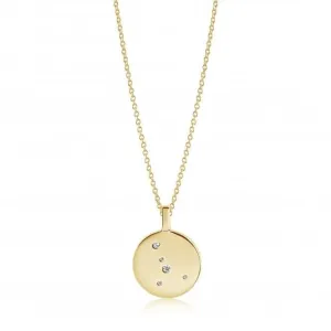 White Zirconia Zodiaco Cancer Pendant SJ-P1057-CZ(YG)/45 Sif Jakobs Jewellery