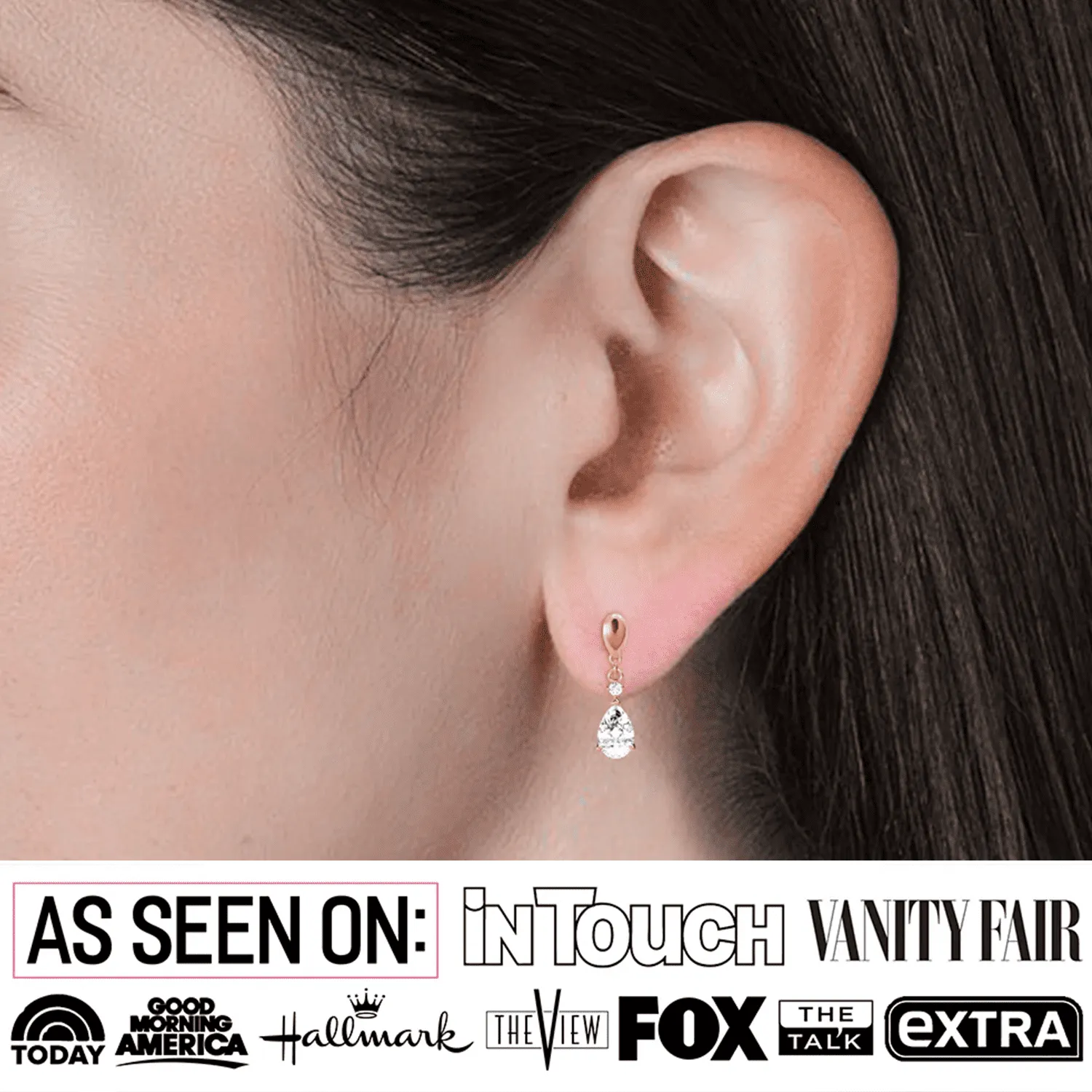 Zoey 18K White Gold Drop Earrings with Swarovski Crystals — Final Sale